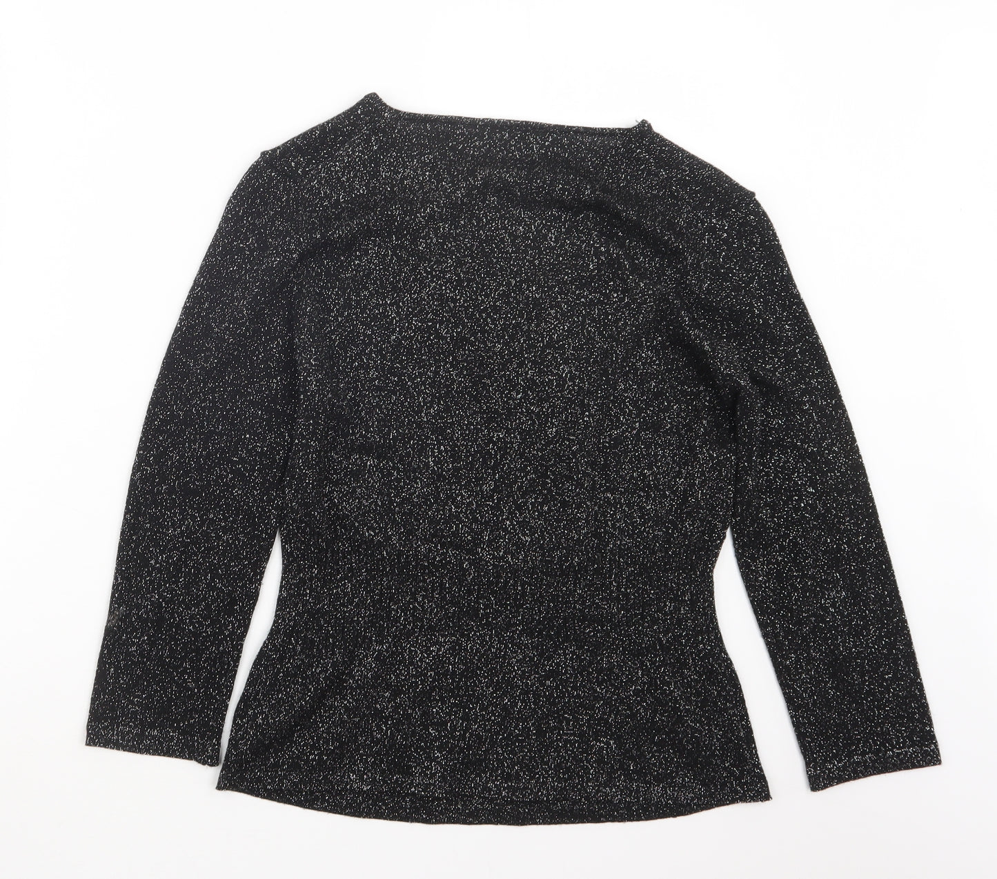 Per Una Womens Black  Knit Pullover Jumper Size 10