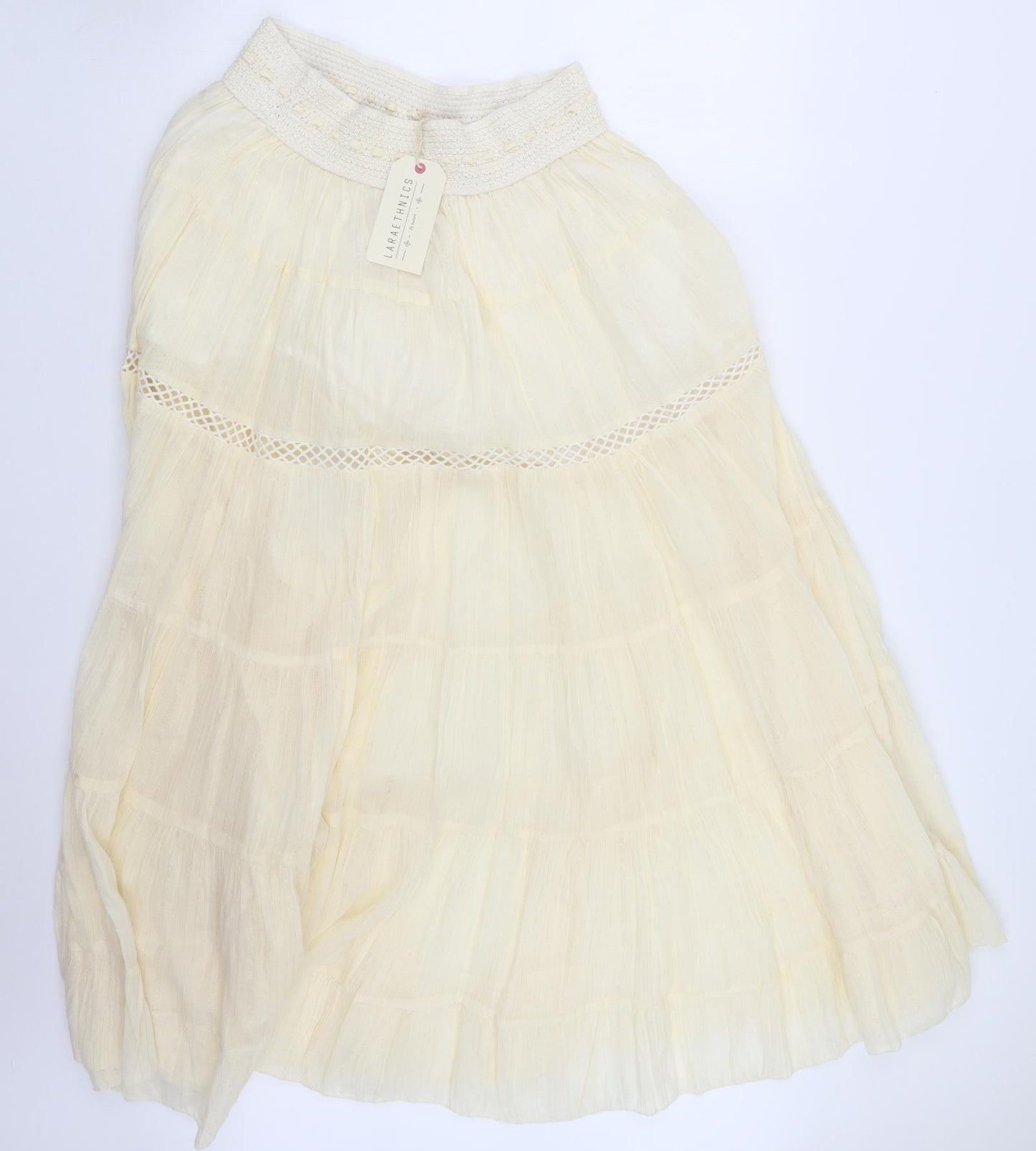 Laraethnics Womens Ivory   Maxi Skirt One Size