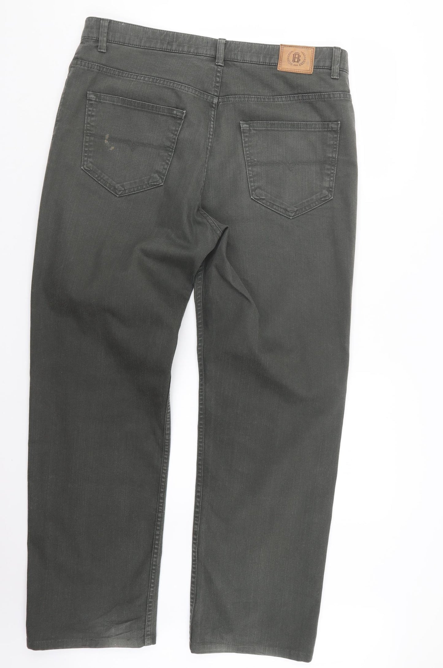 Blue Harbour Mens Green  Denim Straight Jeans Size 37 in L29 in