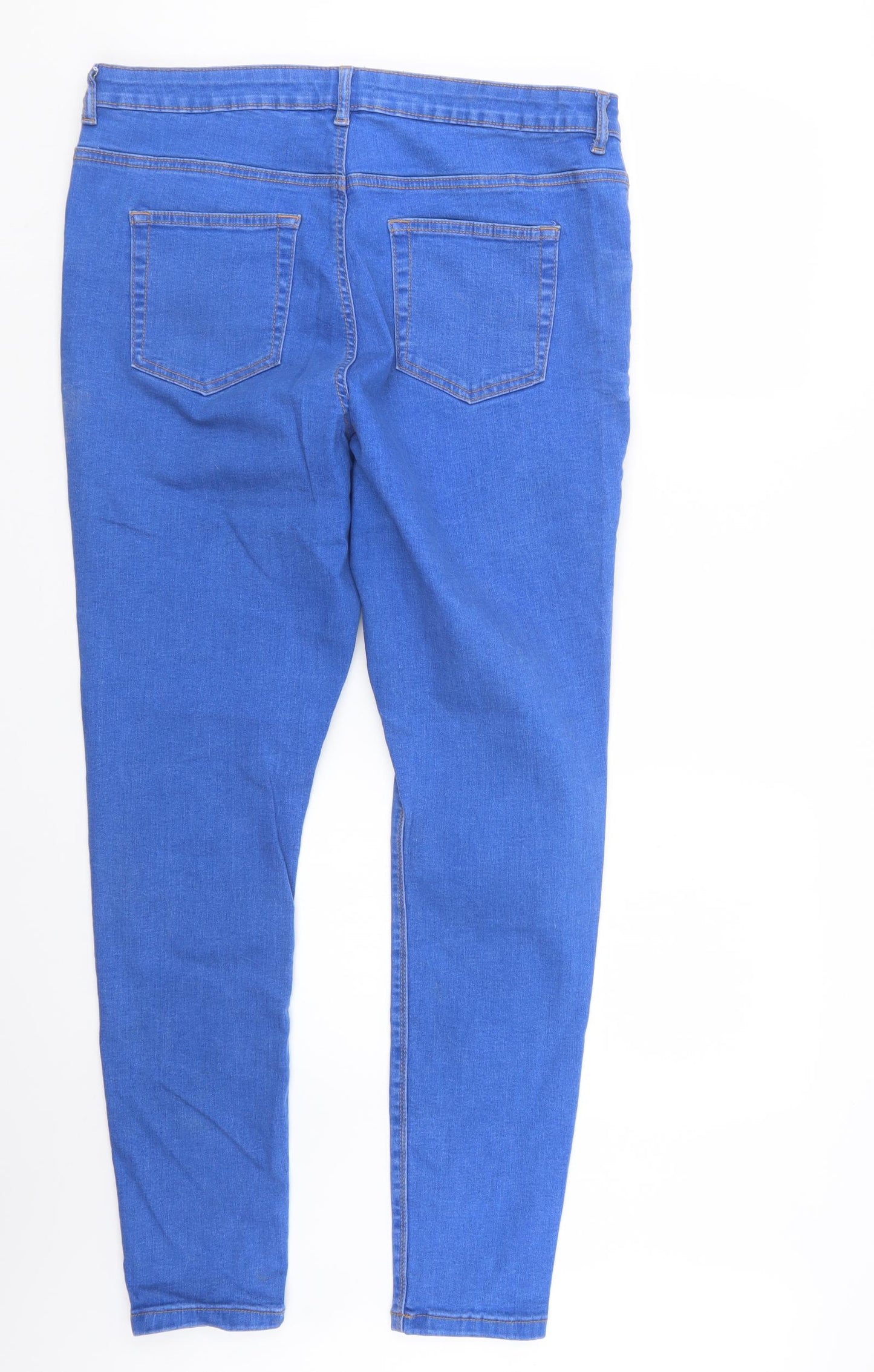 Denim Co. Womens Blue  Denim Straight Jeans Size 18 L29.5 in