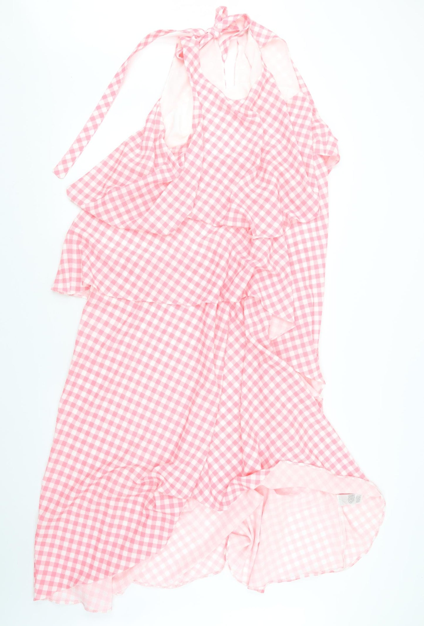 River Island Womens Pink Check  Maxi  Size 12