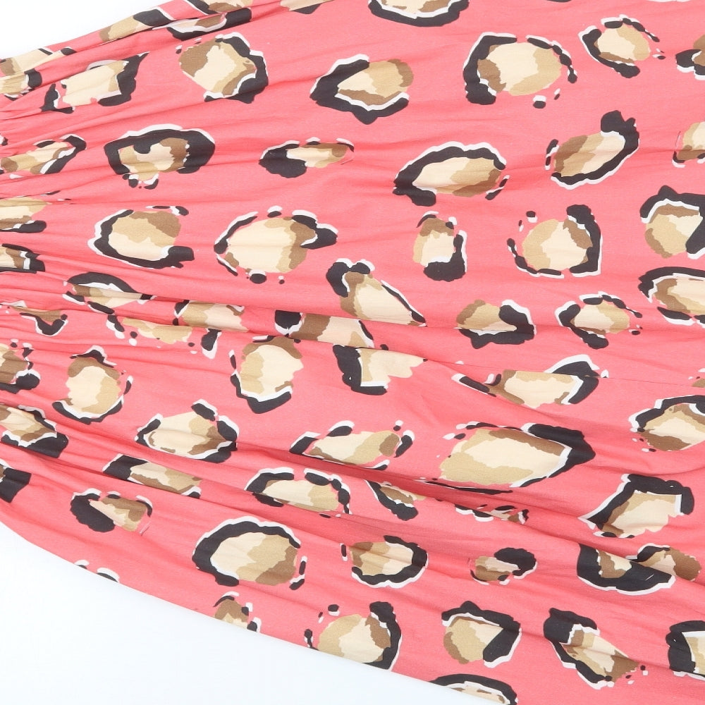 Never Fully Dressed Womens Pink Geometric  Maxi  Size 12