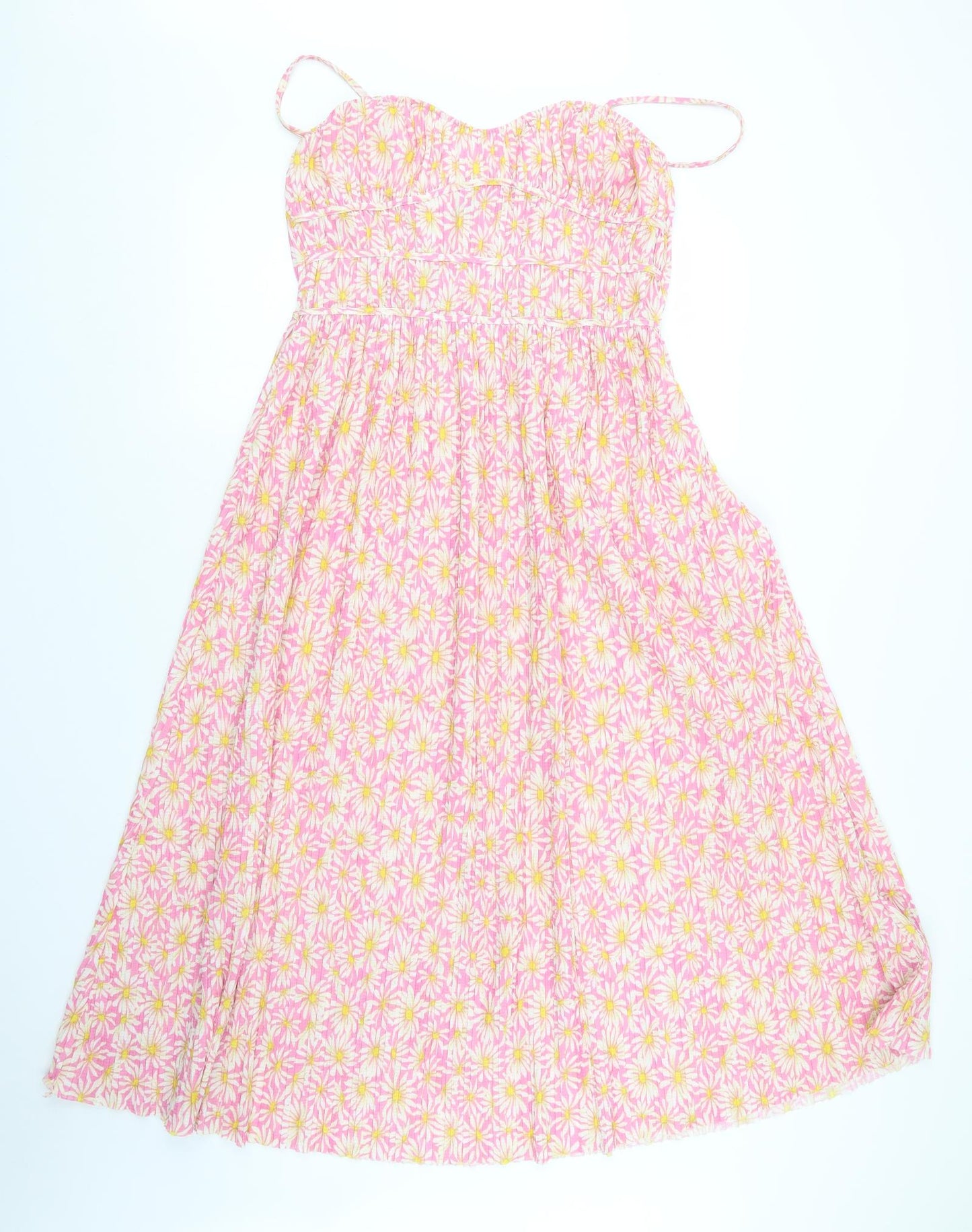 Zara Womens Pink Floral  T-Shirt Dress  Size M