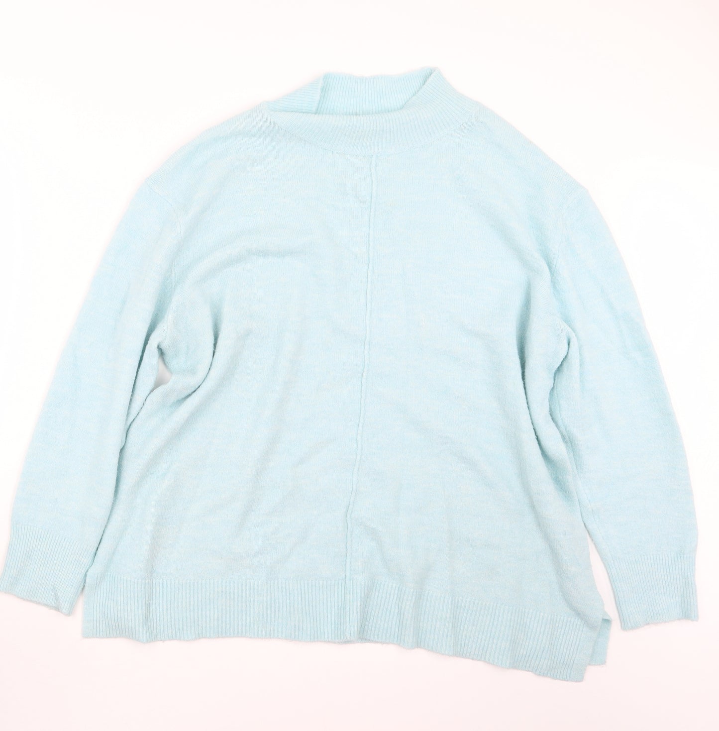 M&Co Womens Blue  Knit Pullover Jumper Size 16