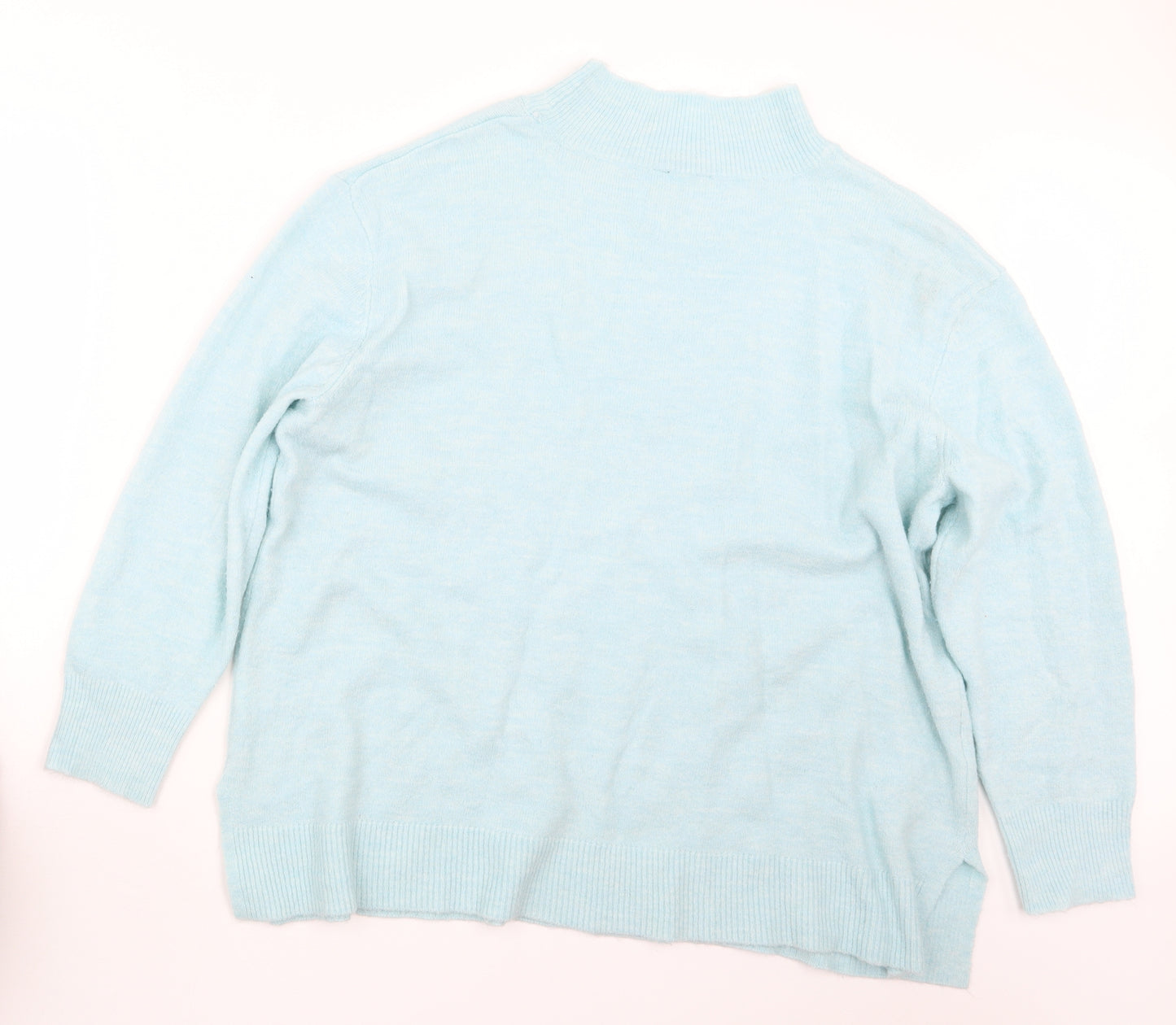 M&Co Womens Blue  Knit Pullover Jumper Size 16