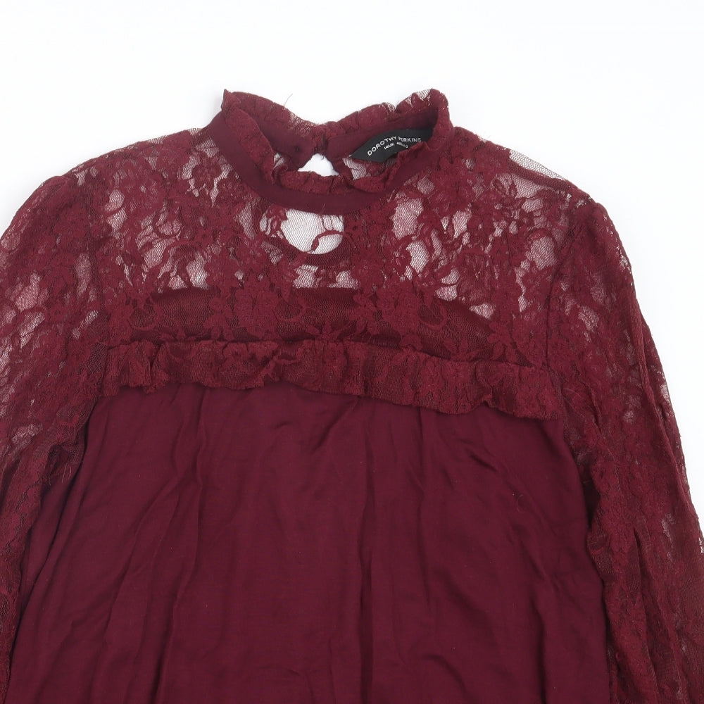 Dorothy Perkins Womens Purple   Basic Blouse Size 14
