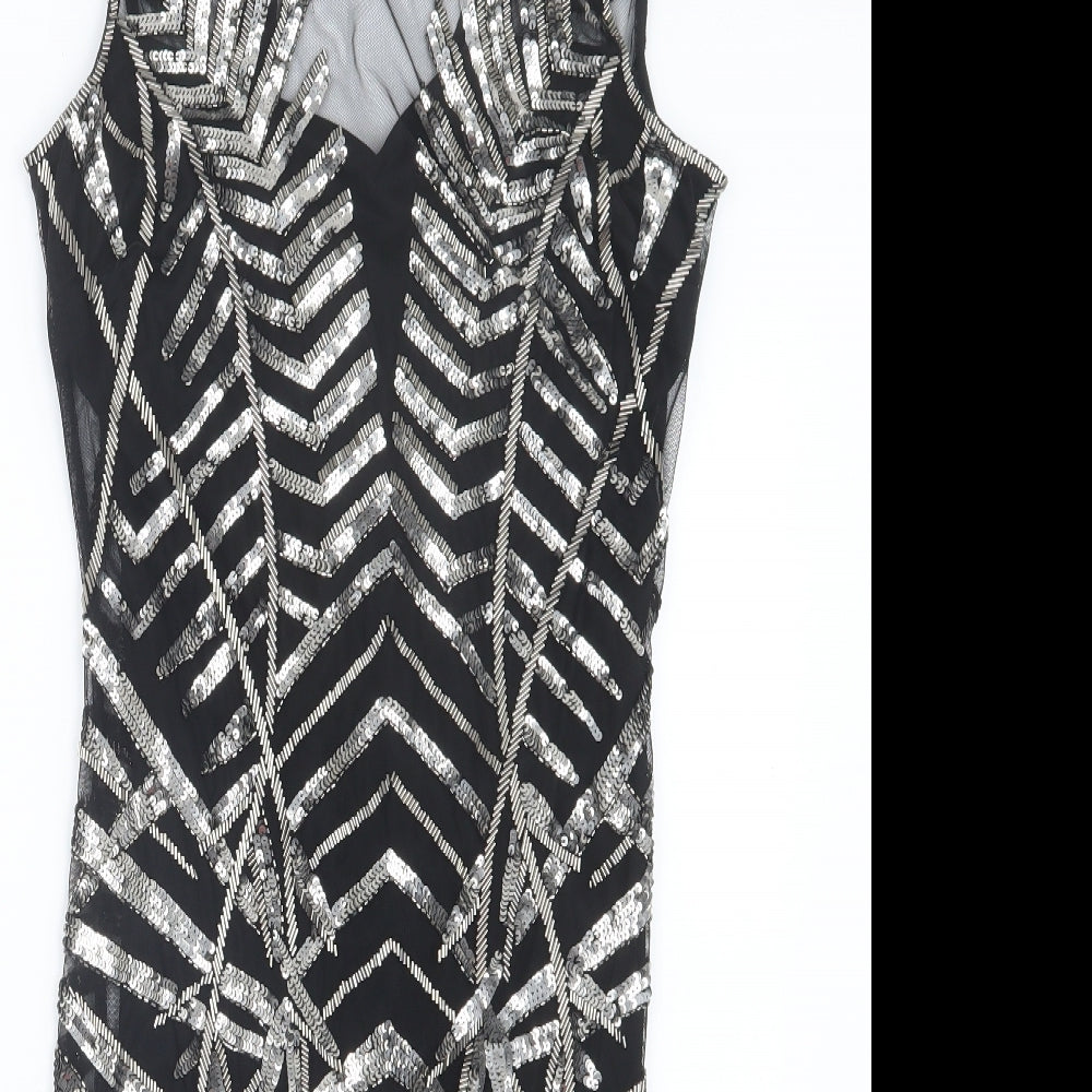 Alesha Dixon Womens Black   T-Shirt Dress  Size 10