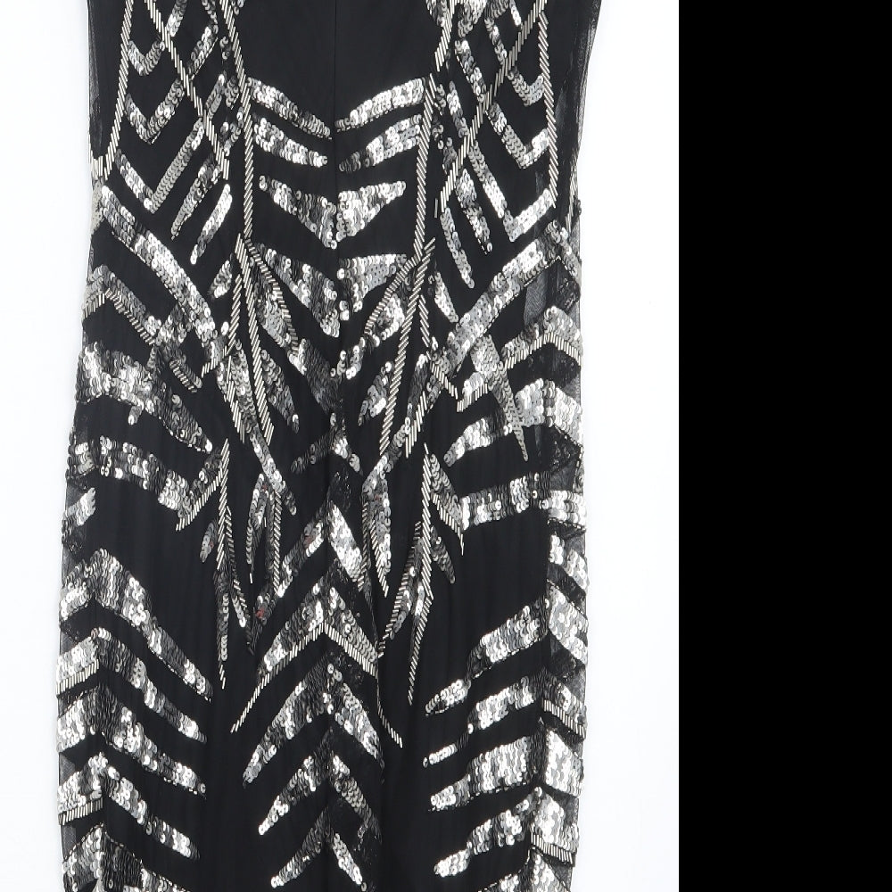Alesha Dixon Womens Black   T-Shirt Dress  Size 10