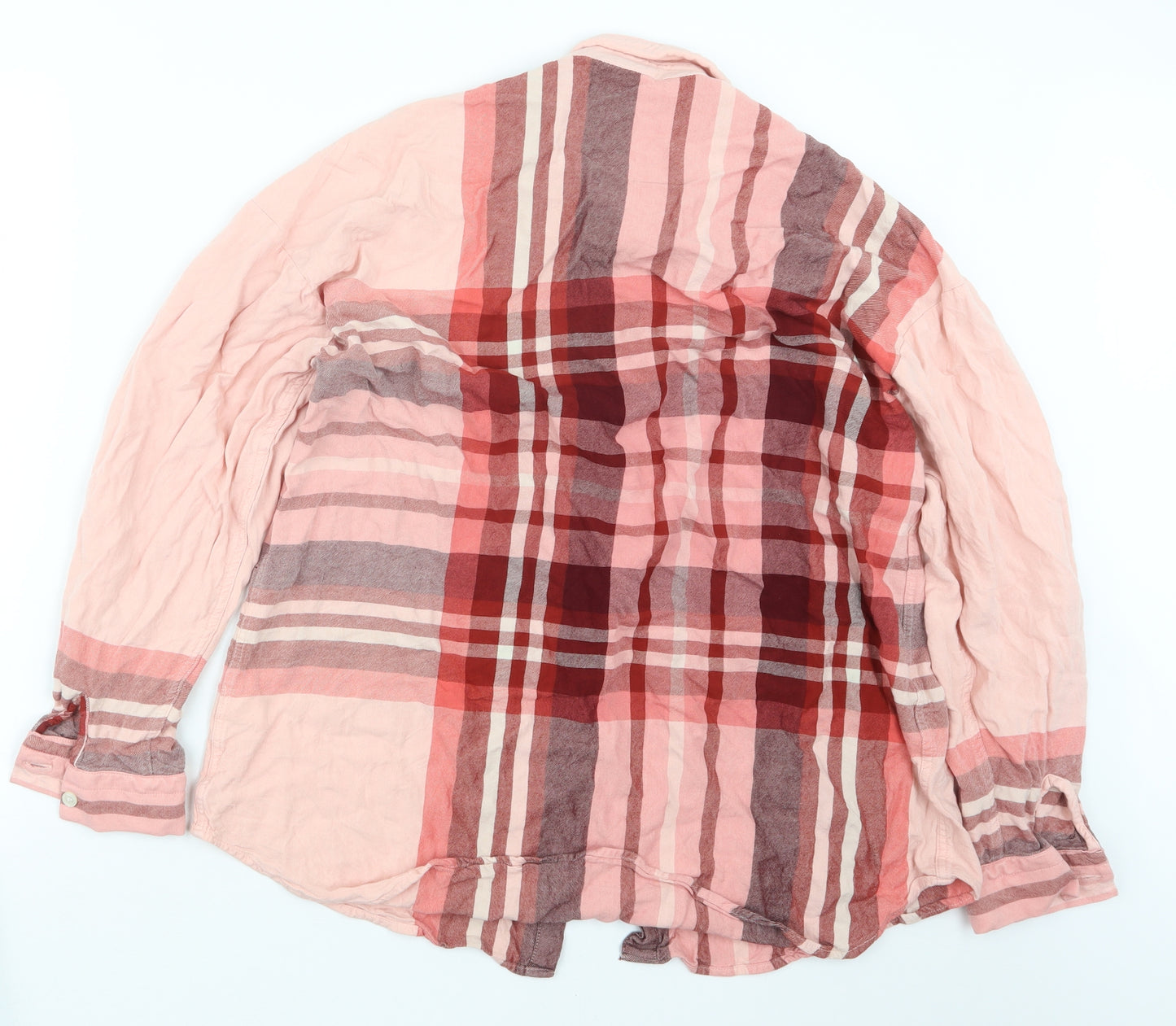 NEXT Womens Pink Check  Basic Button-Up Size 16