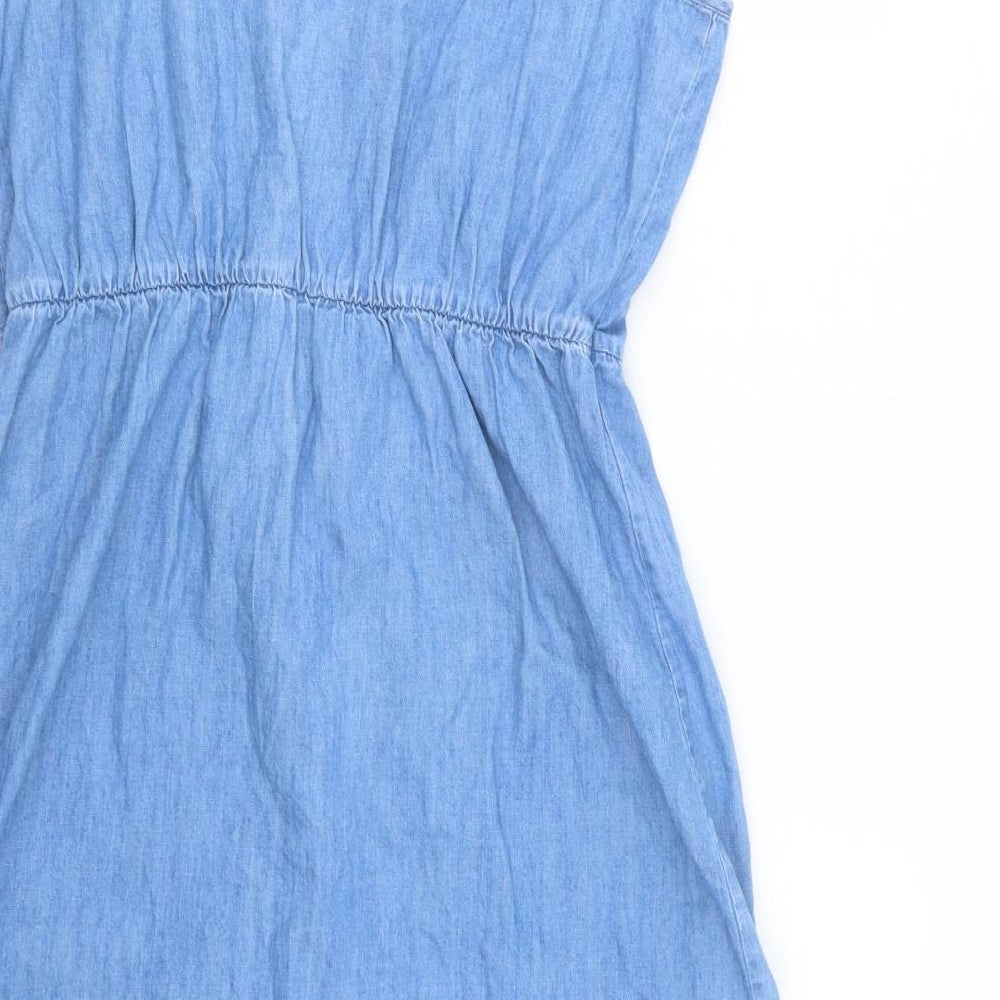 Papaya Womens Blue   T-Shirt Dress  Size 12