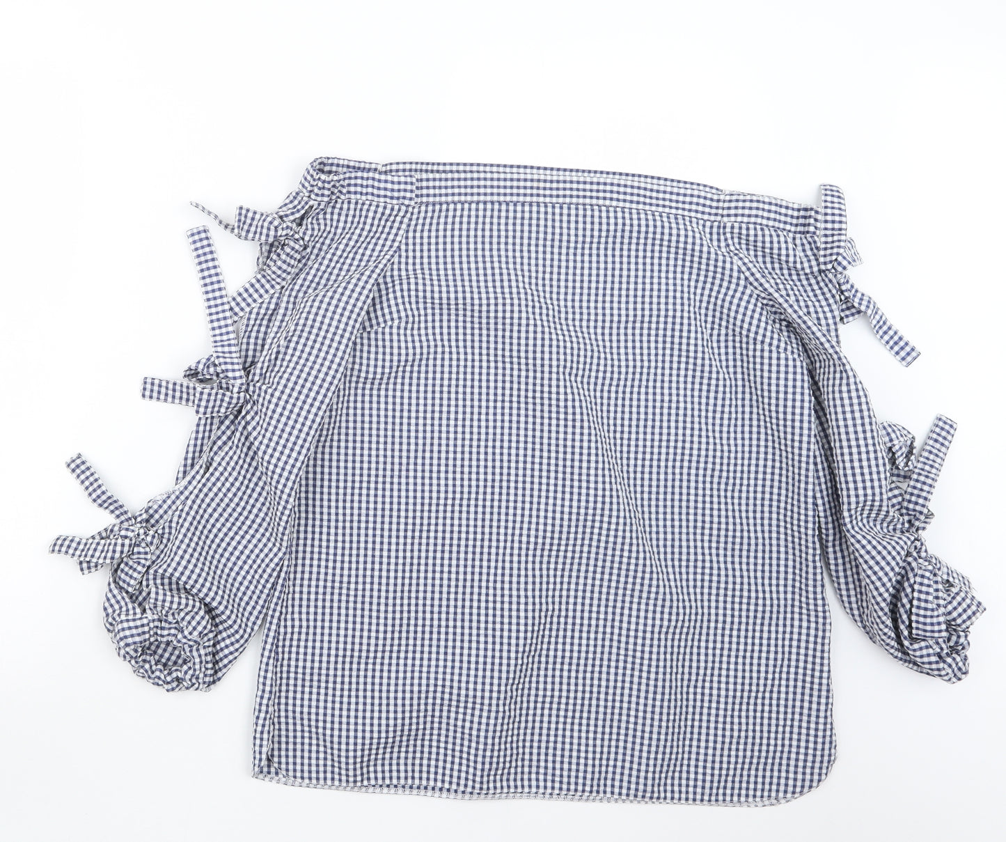 River Island Womens Blue Check  Basic Blouse Size 8