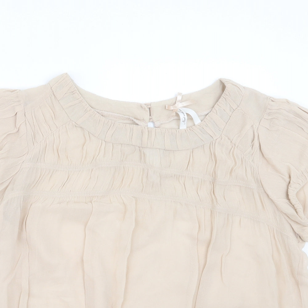 NEXT Womens Beige   Basic Blouse Size 10