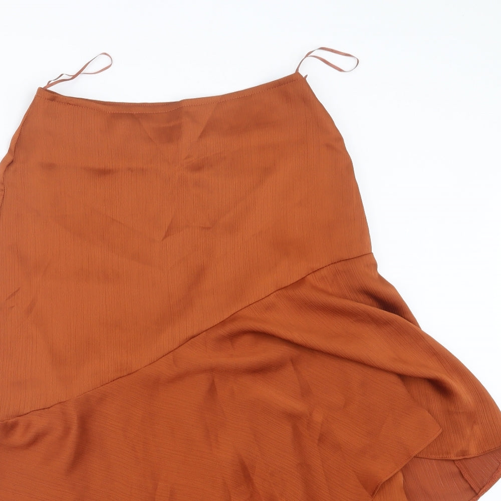 Lipsy Womens Brown   A-Line Skirt Size 8