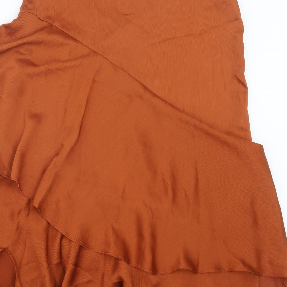 Lipsy Womens Brown   A-Line Skirt Size 8
