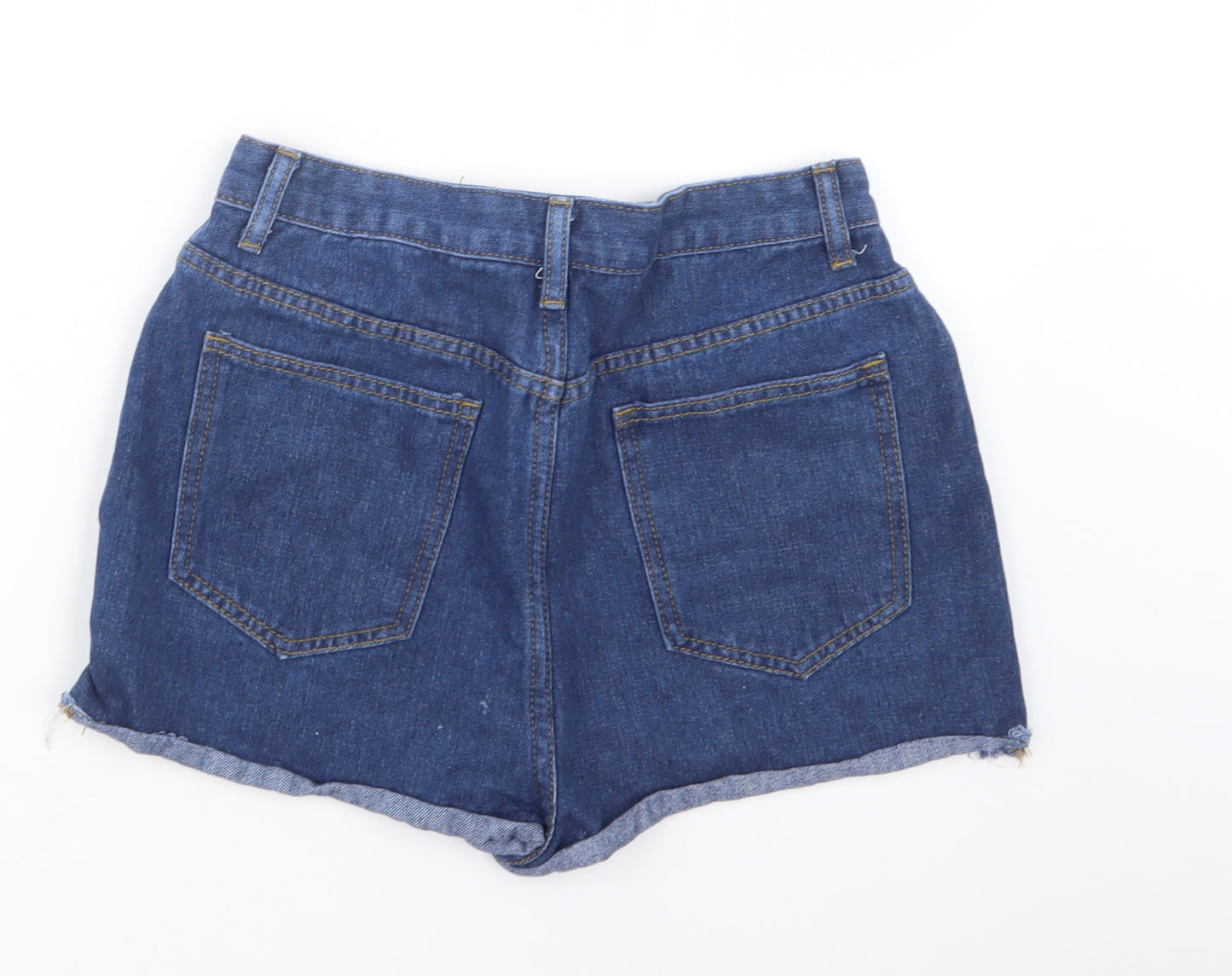 Boohoo Womens Blue  Denim Hot Pants Shorts Size 10
