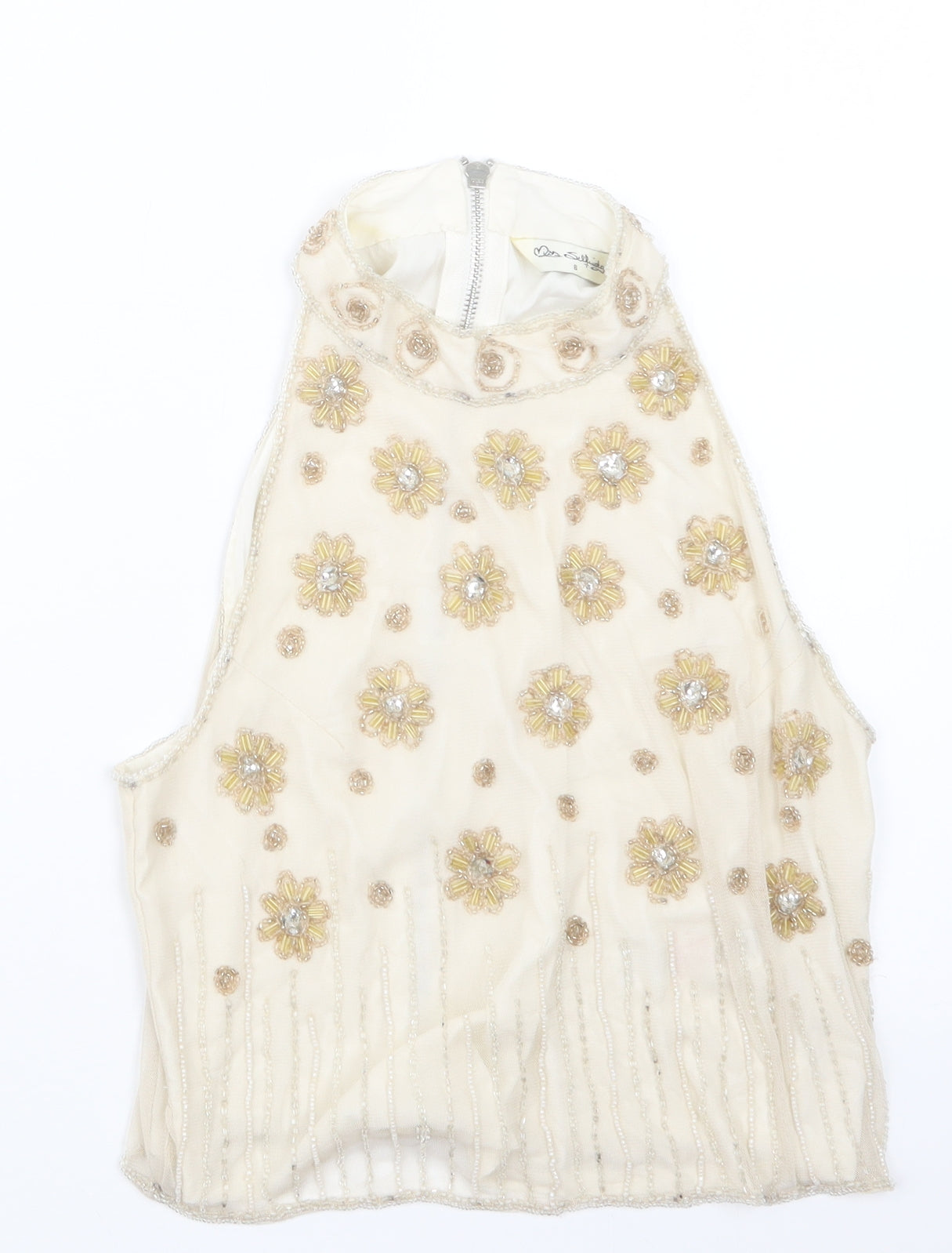 Miss Selfridge Womens Beige   Basic Blouse Size 8