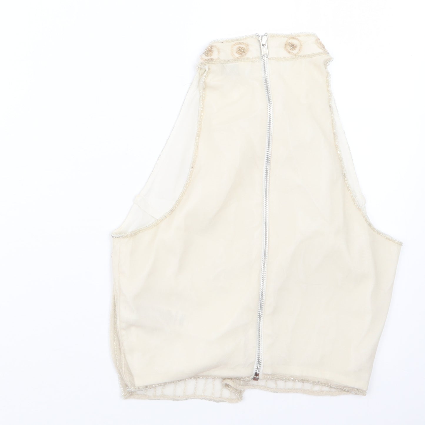 Miss Selfridge Womens Beige   Basic Blouse Size 8