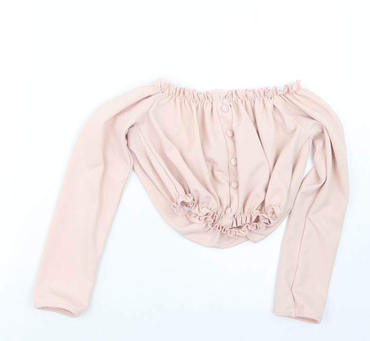 New Look Womens Pink   Cropped T-Shirt Size 6