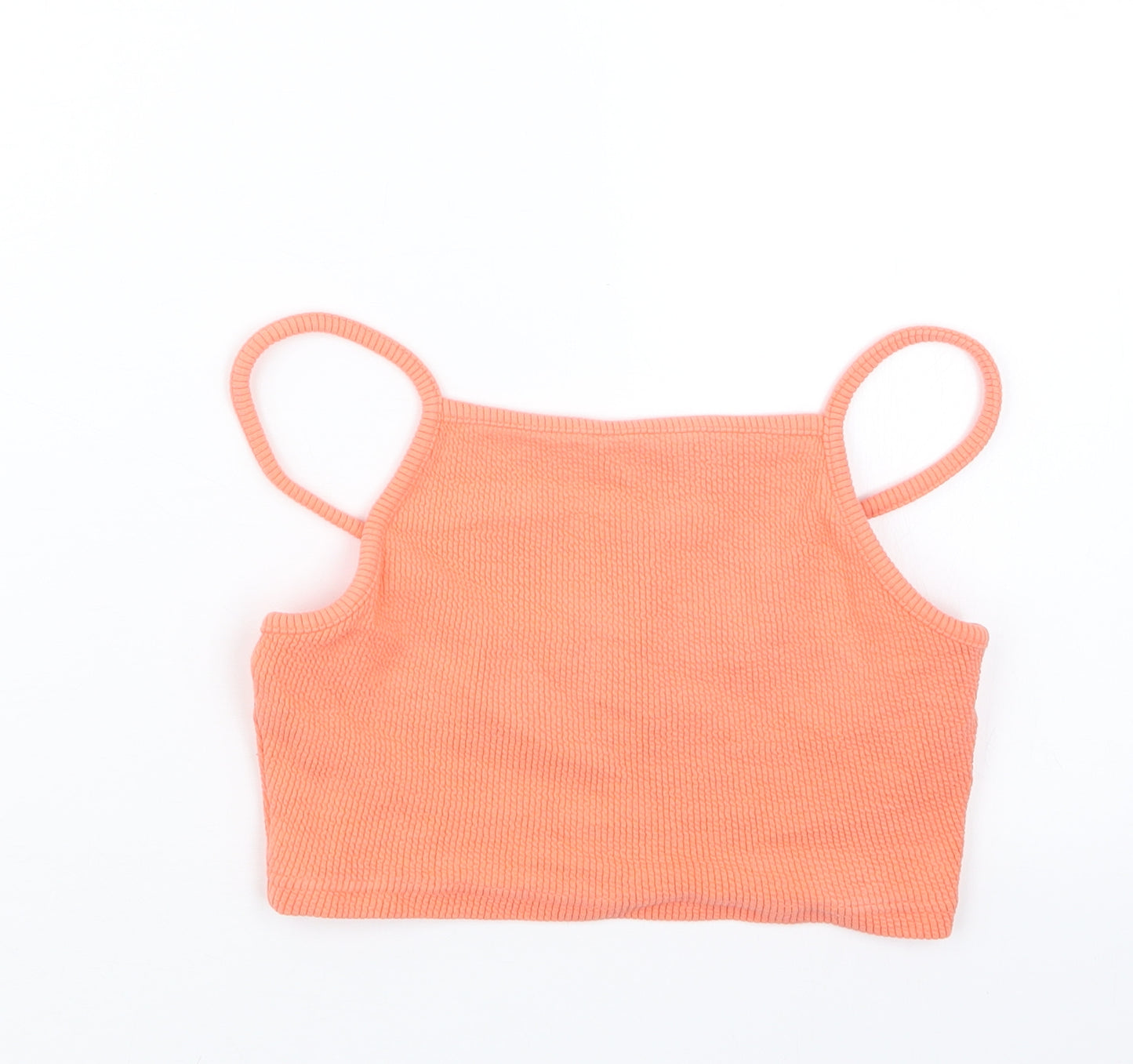 Topshop Womens Orange   Cropped T-Shirt Size 8