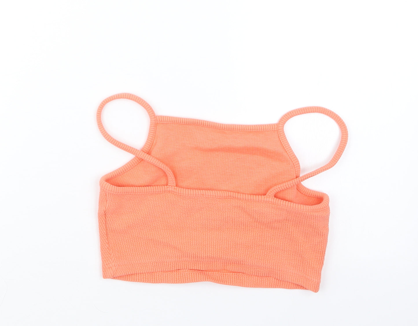 Topshop Womens Orange   Cropped T-Shirt Size 8