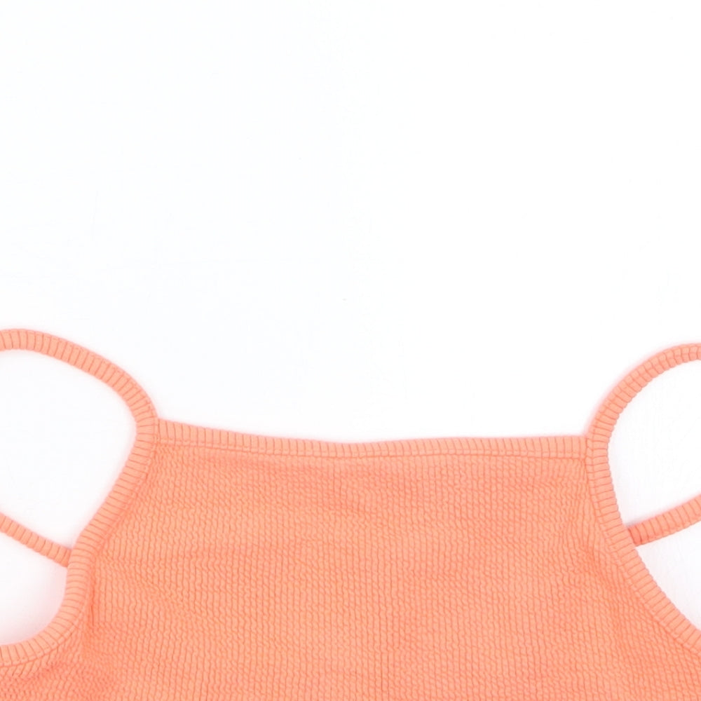 Topshop Womens Orange   Cropped T-Shirt Size 8