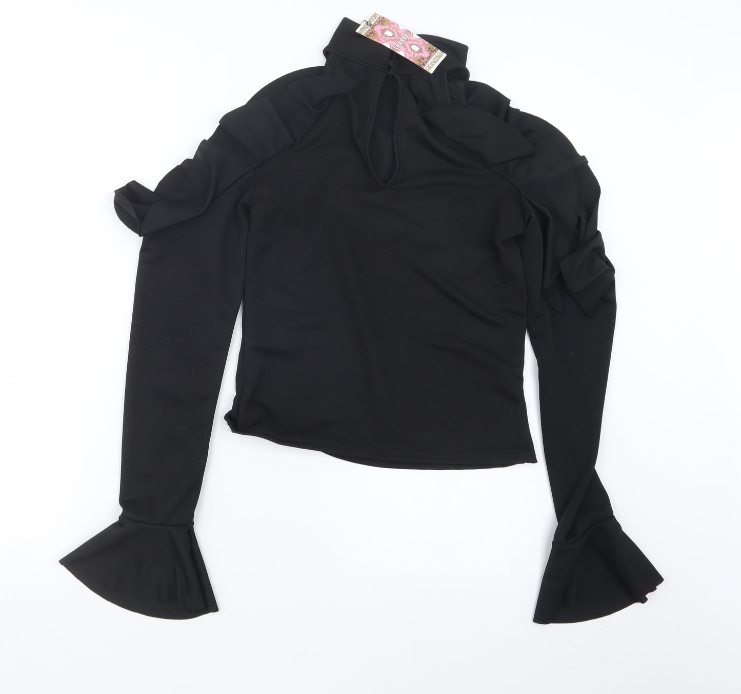 Boohoo Womens Black   Basic Blouse Size 10