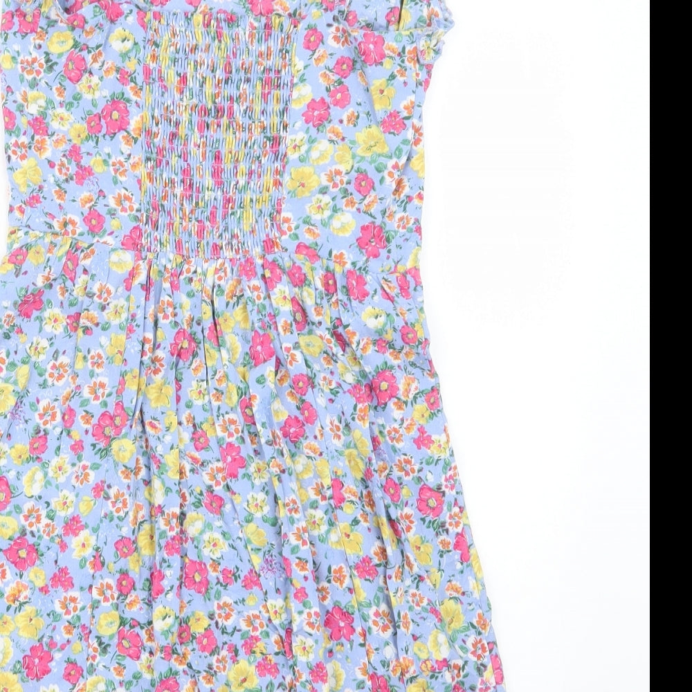 Boohoo Womens Purple Floral  Mini  Size 10