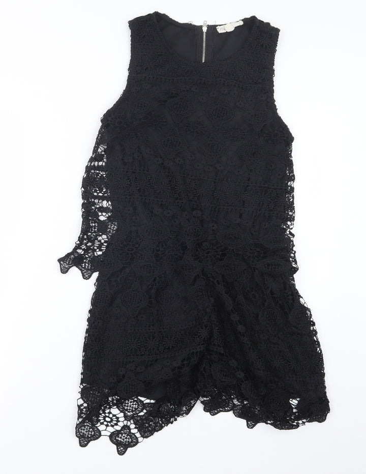 Rebellion Womens Black  Lace Playsuit One-Piece Size M