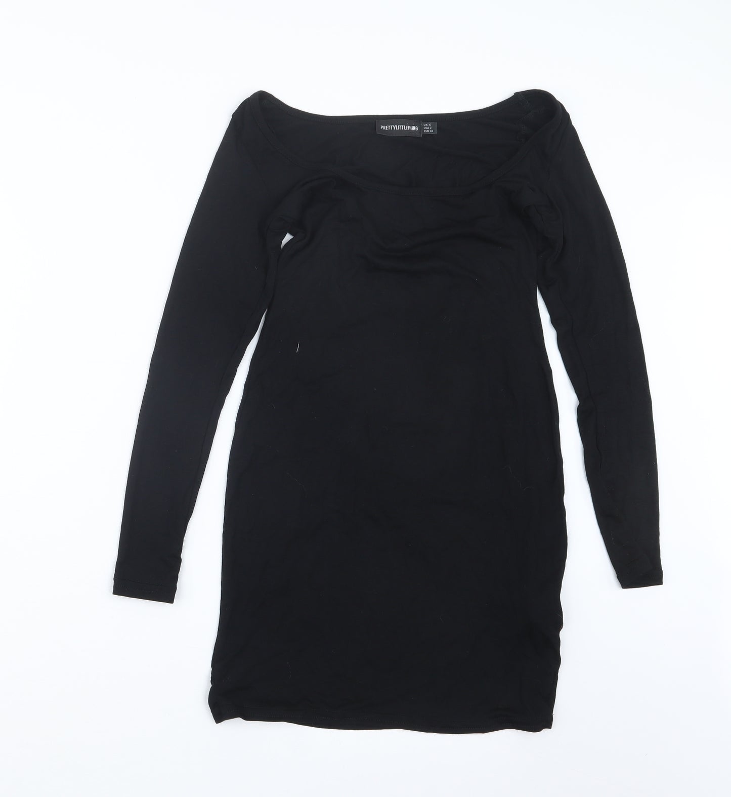 PRETTYLITTLETHING Womens Black   Basic T-Shirt Size 6