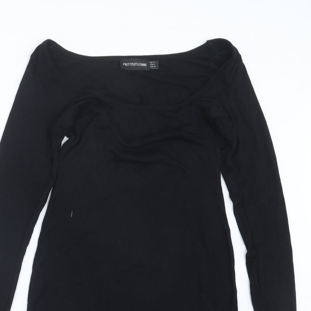 PRETTYLITTLETHING Womens Black   Basic T-Shirt Size 6