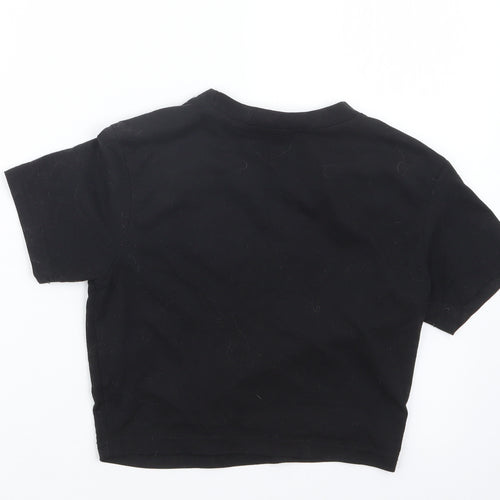 Missguided Womens Black   Cropped T-Shirt Size 8