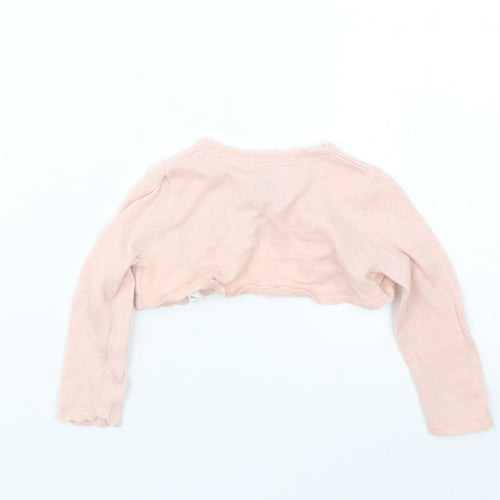 Monsoon Girls Pink  Knit Cardigan Jumper Size 3-6 Months