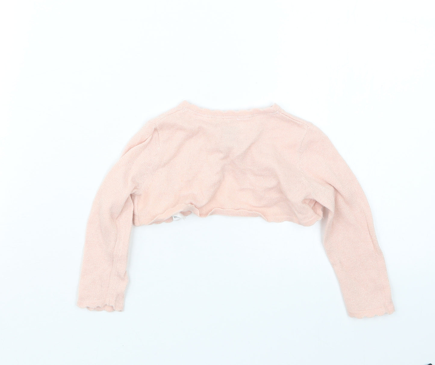 Monsoon Girls Pink  Knit Cardigan Jumper Size 3-6 Months