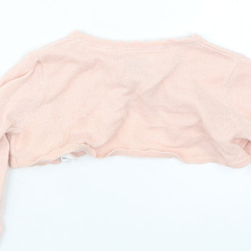 Monsoon Girls Pink  Knit Cardigan Jumper Size 3-6 Months