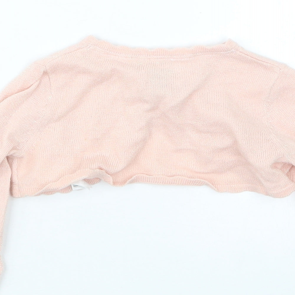 Monsoon Girls Pink  Knit Cardigan Jumper Size 3-6 Months