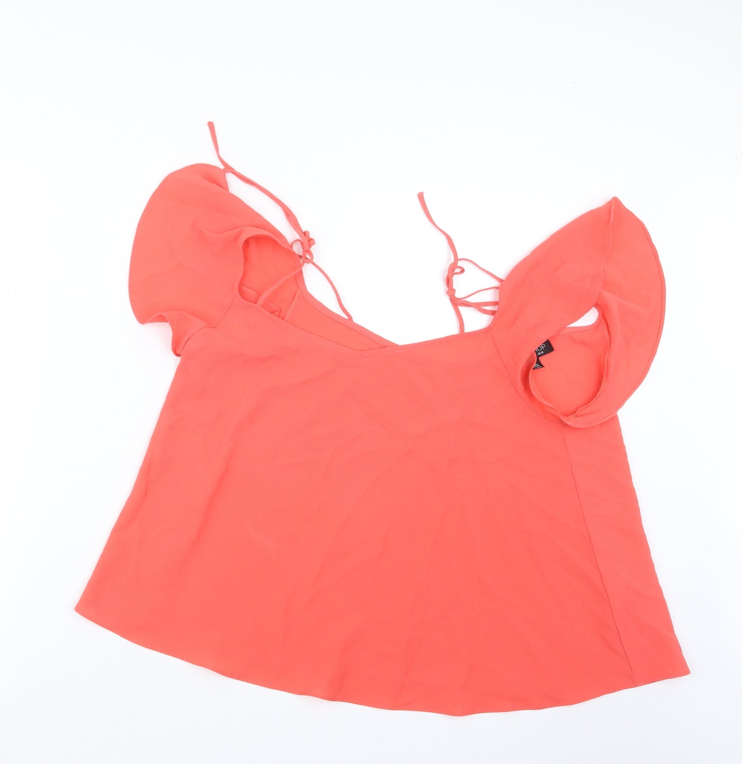 Topshop Womens Orange   Basic Blouse Size 10