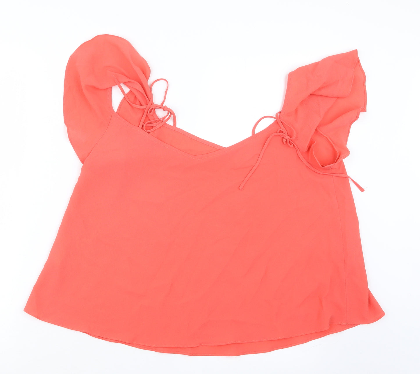 Topshop Womens Orange   Basic Blouse Size 10