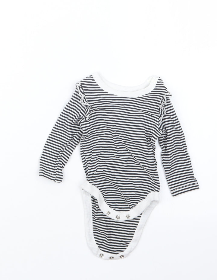 Myleene Klass Girls Black Striped Babygrow One-Piece Size 3-6 Months