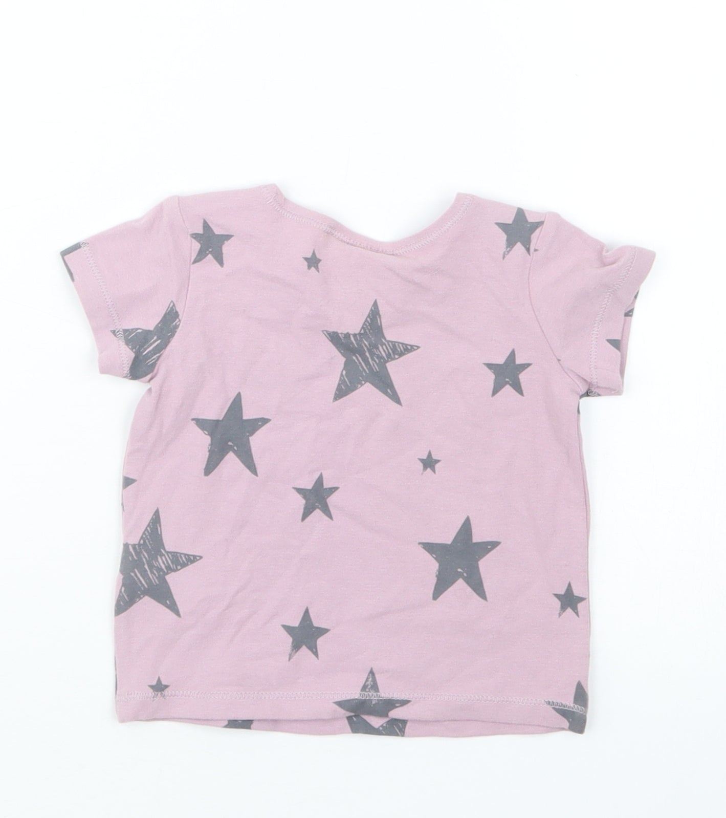 NEXT Girls Purple Geometric  Basic T-Shirt Size 3-6 Months