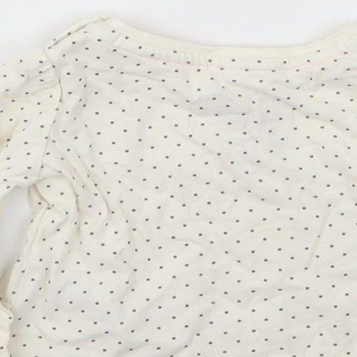 Mothercare Girls Black Polka Dot  Basic T-Shirt Size 3-6 Months