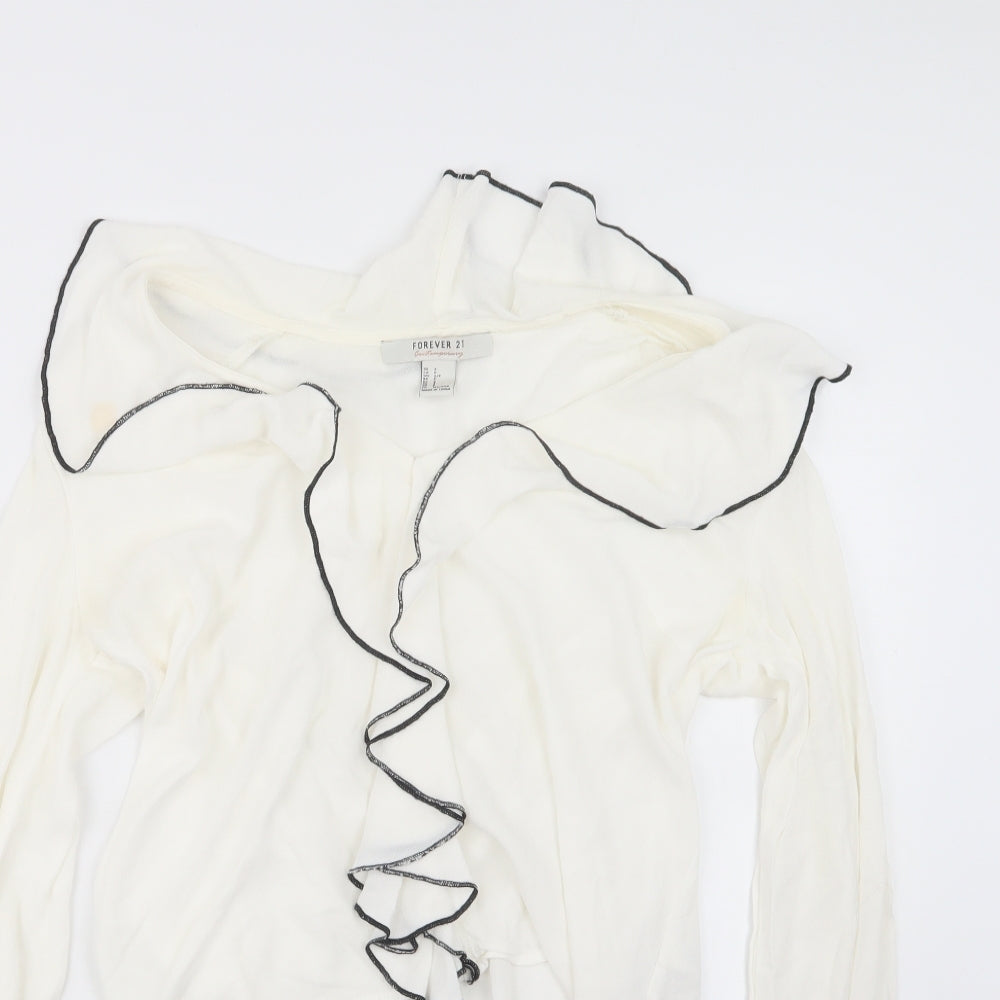 FOREVER 21 Womens Ivory   Basic Blouse Size S