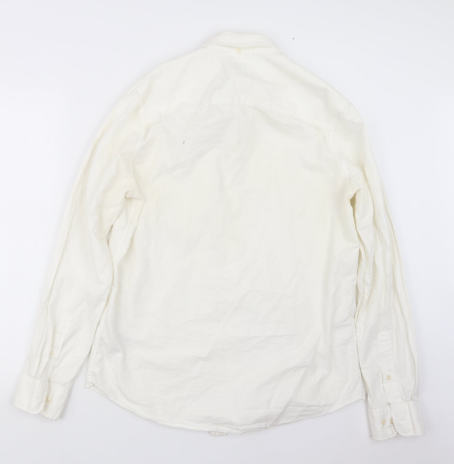 NEXT Mens Ivory    Button-Up Size M