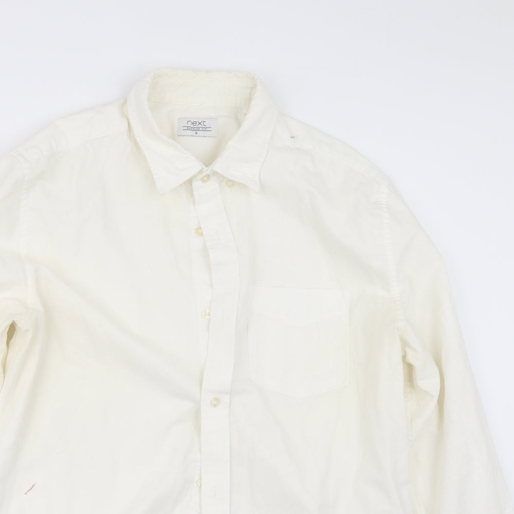 NEXT Mens Ivory    Button-Up Size M