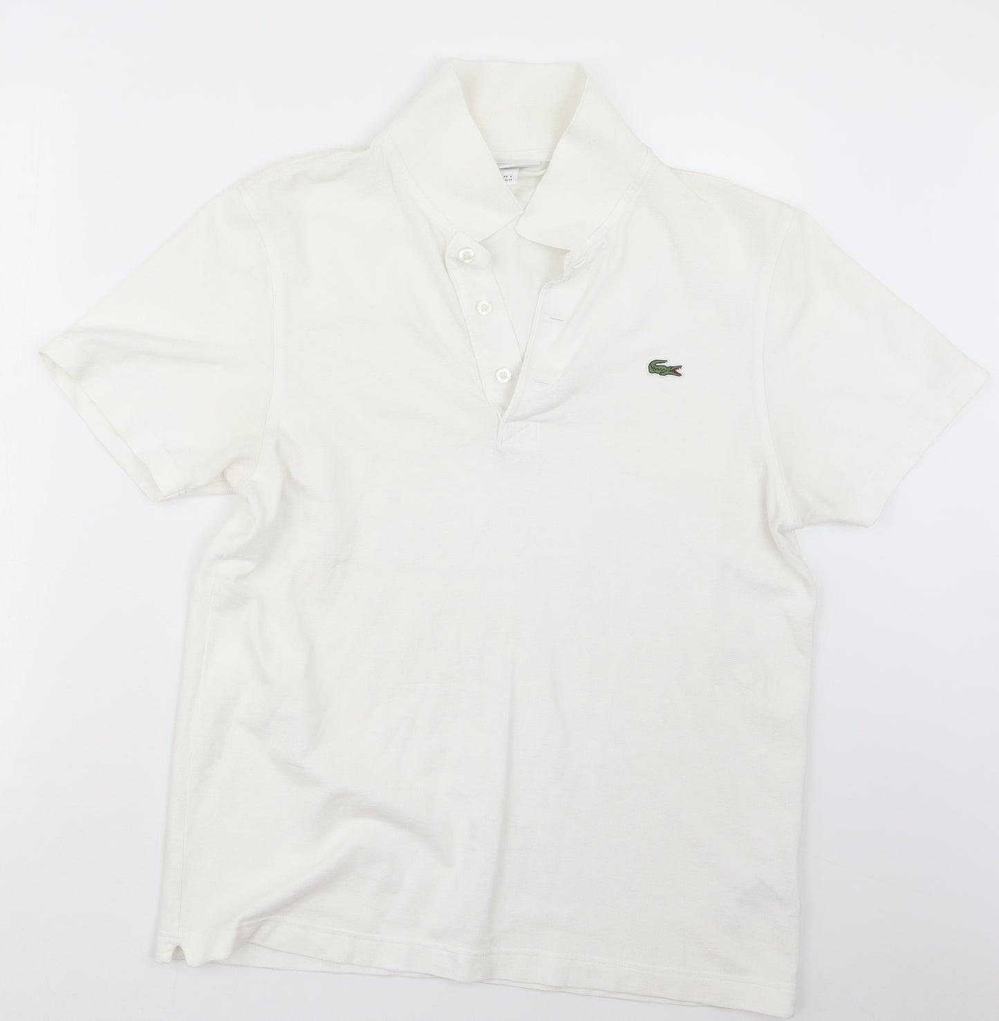 Lacoste Mens White    Polo Size M
