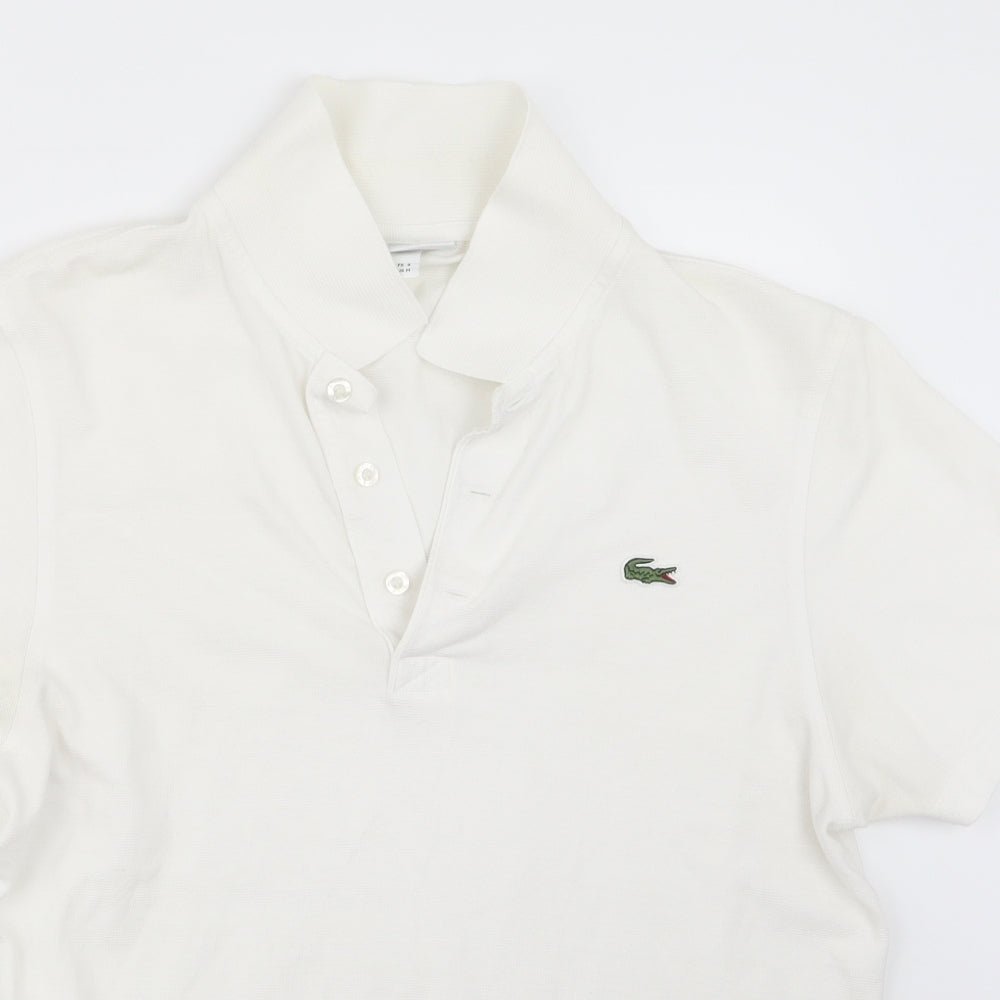 Lacoste Mens White    Polo Size M
