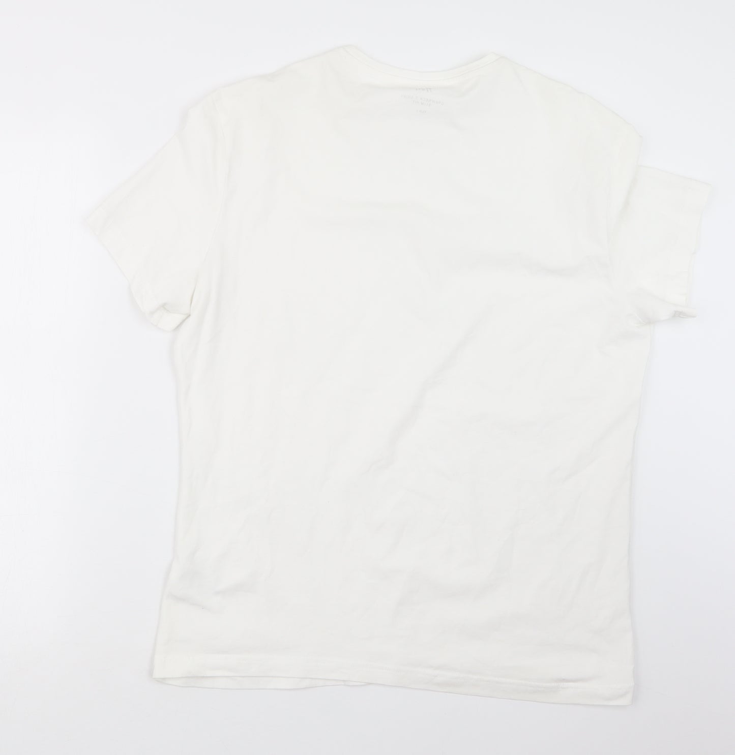 H&M Mens White    T-Shirt Size L