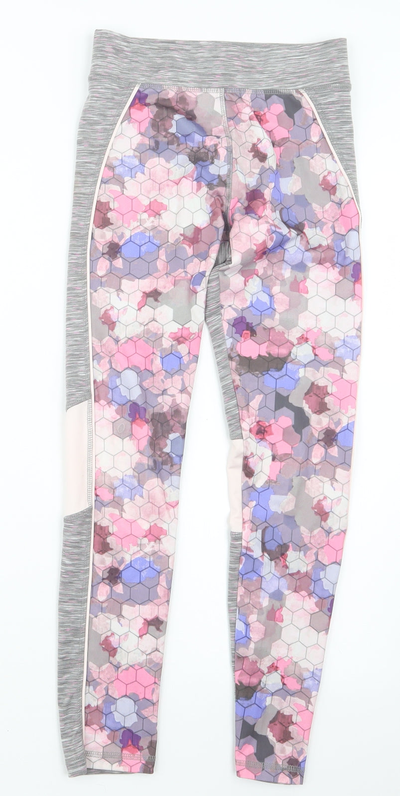 Matalan Girls Grey Geometric  Carrot Trousers Size 10-11 Years