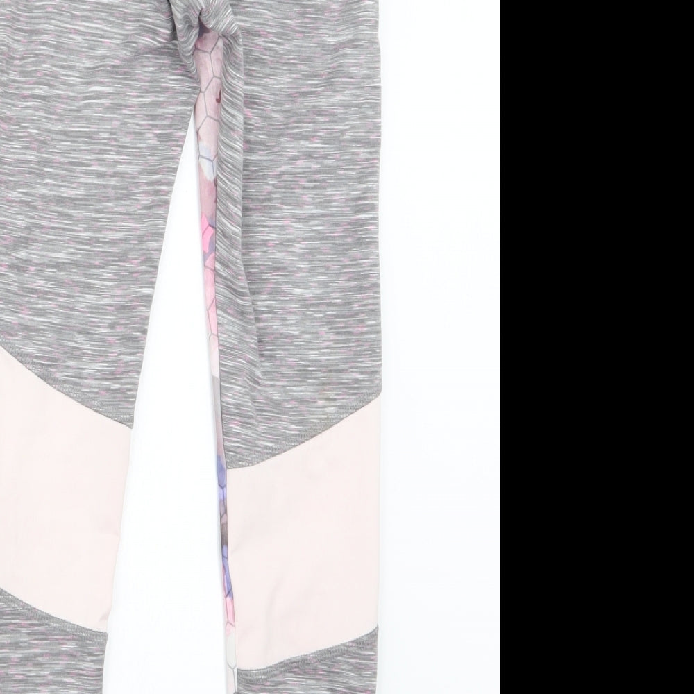 Matalan Girls Grey Geometric  Carrot Trousers Size 10-11 Years