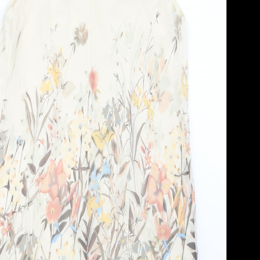 Atmosphere Womens Ivory Floral  T-Shirt Dress  Size 10