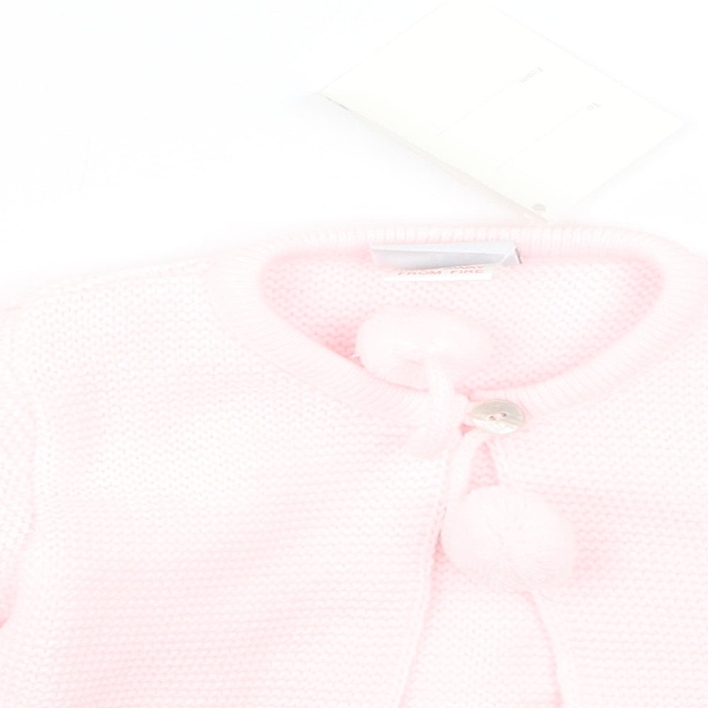 Dandelion Girls Pink  Knit Cardigan Jumper Size 3-6 Months